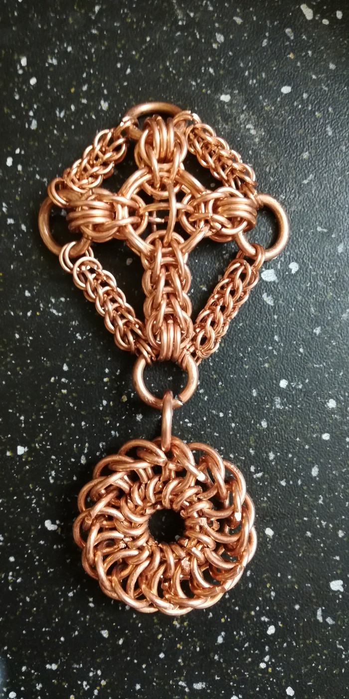 Wire cross pendant. - My, Needlework without process, Cross, Catomafia, Longpost, cat