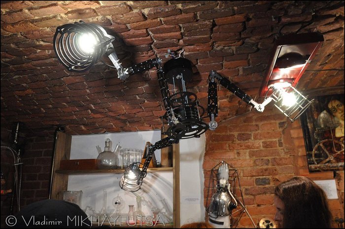 Ceiling lamp Phoenix - III - My, Lamp, Chandelier, Loft, Steampunk, Phoenix, , Exhibition, Longpost