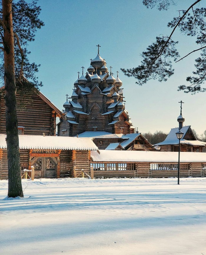 Manor Bogoslovka. Intercession Church. Nevsky forest park. Leningrad region. @alexsandrkonovodov - Leningrad region, Church, Religion, Christianity, The photo, Winter, Snow, Russia
