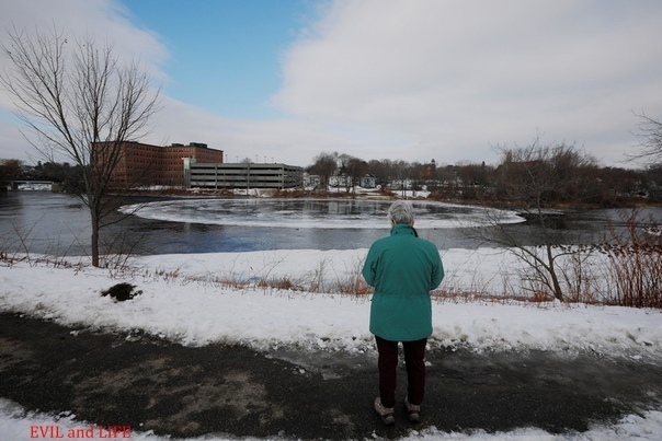 Huge ice disk - Anomaly, Nature, Winter, Longpost