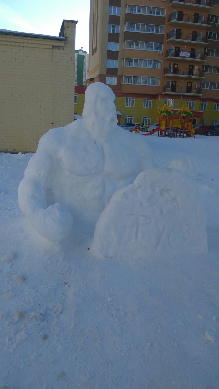 Снеговик славянской внешности - Снеговик, Русь, Народное творчество, Воронеж