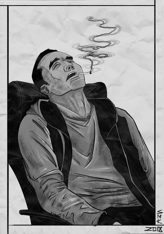 Портрет кореша, в стиле комиксов, по фану, по фасту