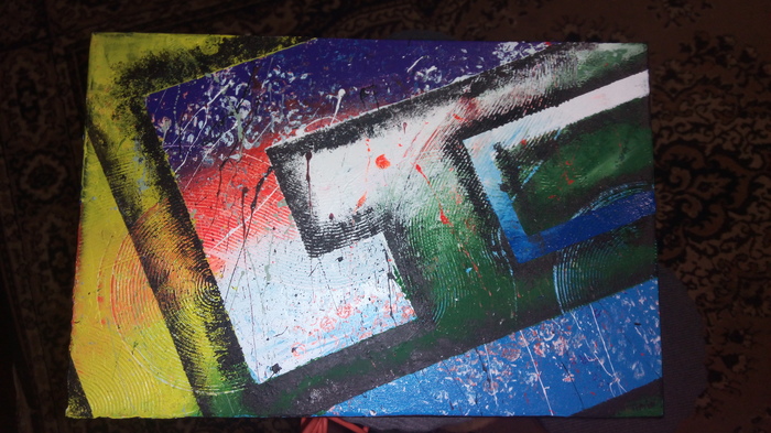 Please rate objectively) Abstract art, acrylic. - My, Abstractionism, Art, Acrylic, Canvas, Rate, Новичок
