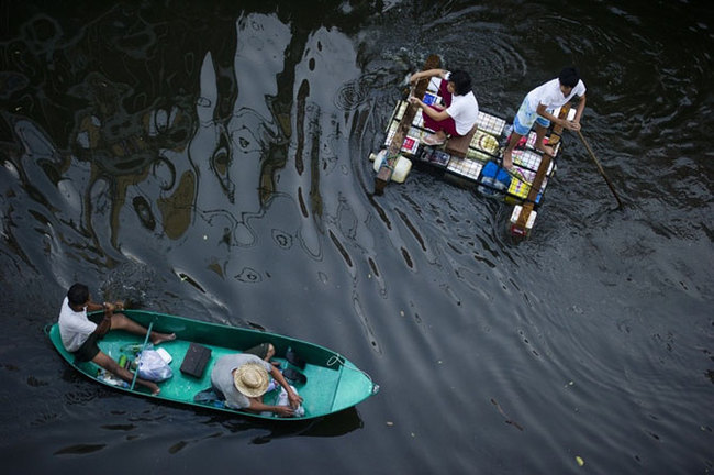 How resourceful Thais swim in flooded Bangkok - Bangkok, The photo, Потоп, Longpost