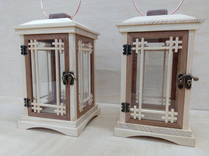 Wooden lanterns - My, Woodworking, Needlework with process, Handmade, Longpost