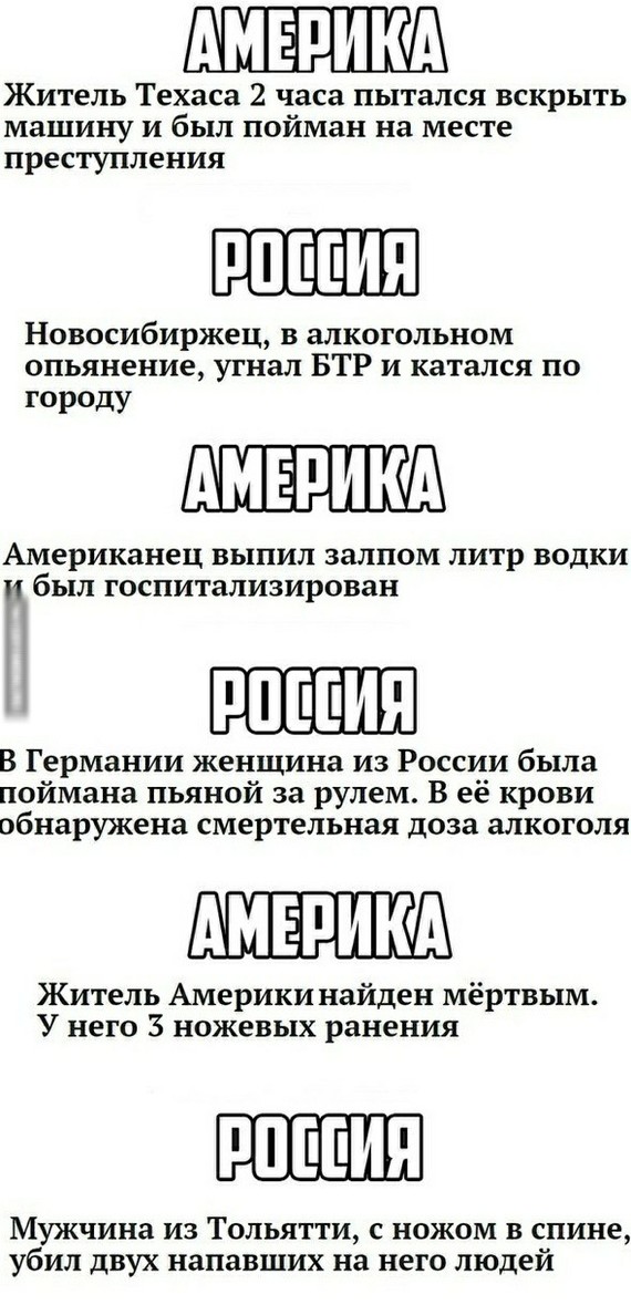 America and Russia.))) - The photo, Text, Picture with text, Russia, America, Joke