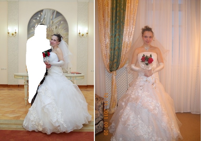 Schoolgirl in teacher's wedding dress - My, Wedding Dress, Teacher, Schoolgirls, Guests, Students