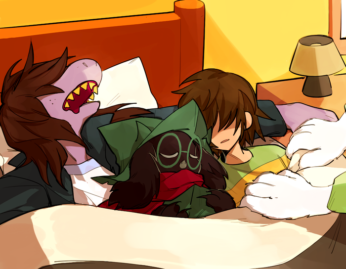 Nap Deltarune, , , Susie, Ralsei, Kris, , Kann00000