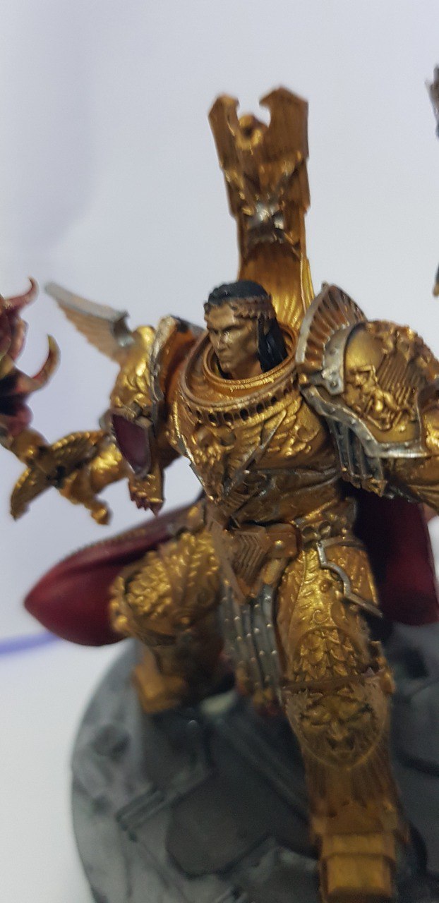 God Emperor of Mankind (this is my approximately 7th miniature) - My, Warhammer 40k, Painting miniatures, Modeling, Emperor of Humanity, Longpost