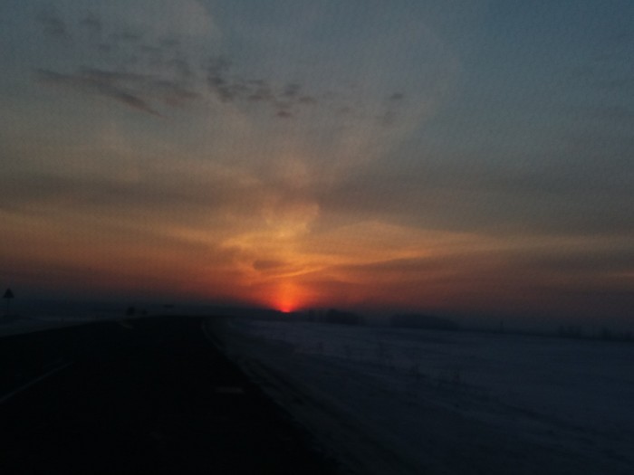 Sunrise in Siberia. - My, Sunrise, Western Siberia, Sky, beauty