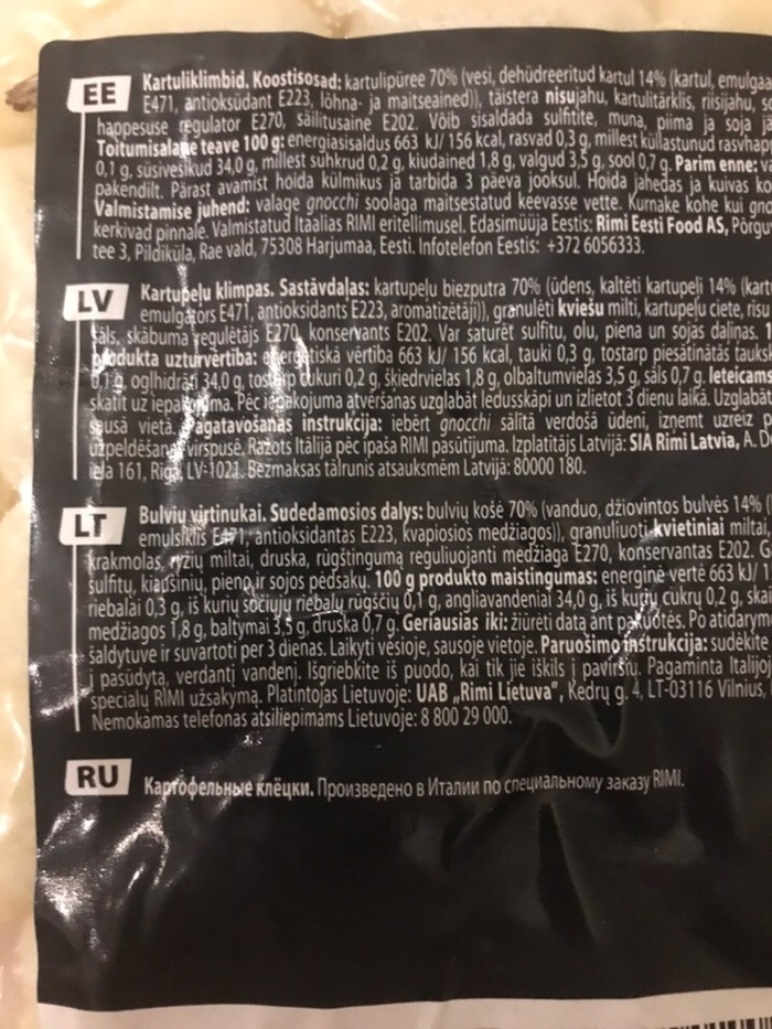 Все, что нужно знать русским о продукте в Прибалтике. - Моё, Русский язык, Прибалтика, Rimi, Еда, Дискриминация, Этикетка, Длиннопост