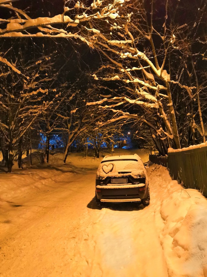 Winter Saturday night - My, Winter, Vyborg, Snow