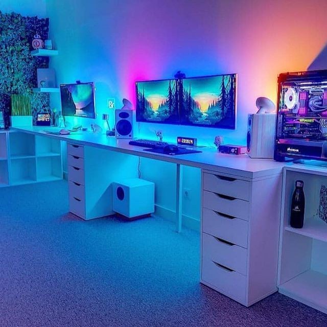 Gaming Setup - Геймеры, Подсветка, Игровой ПК, Рабочий стол, Компьютерные игры