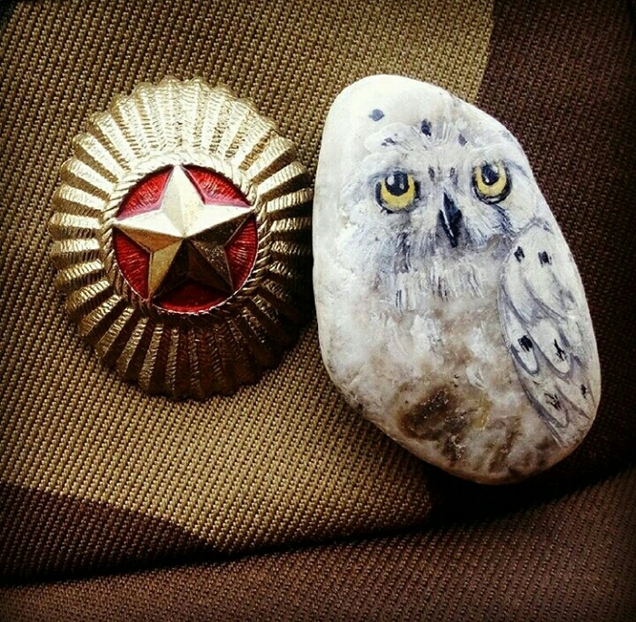 Before and after - My, Army, Owl, Art