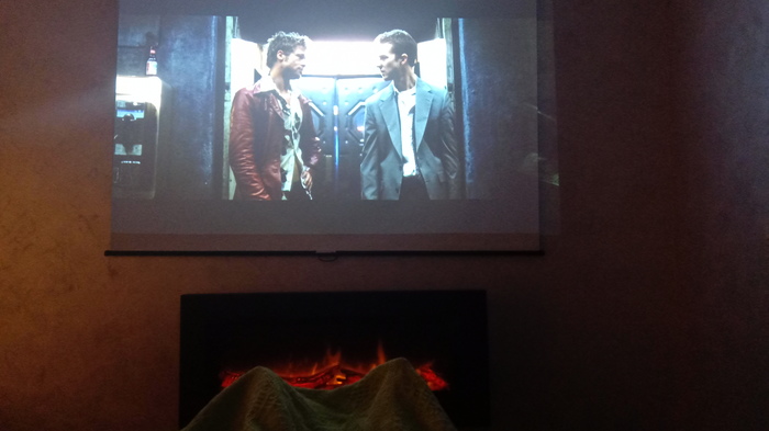 Cinema at home - My, Movies, House, Fight club, Projector, Fight Club (film)