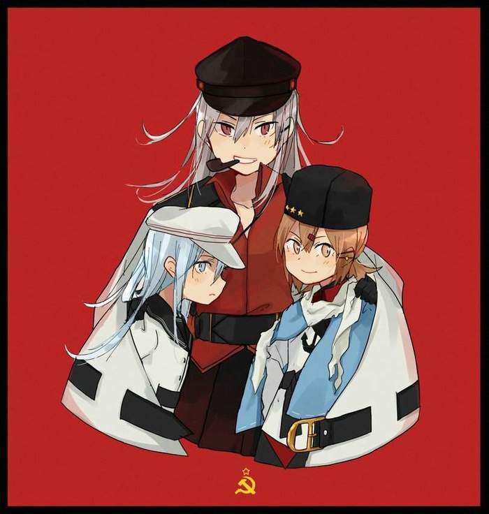 Гангут и её товарищи - Kantai Collection, Аниме, Anime Art, Gangut, Verniy, Tashkent