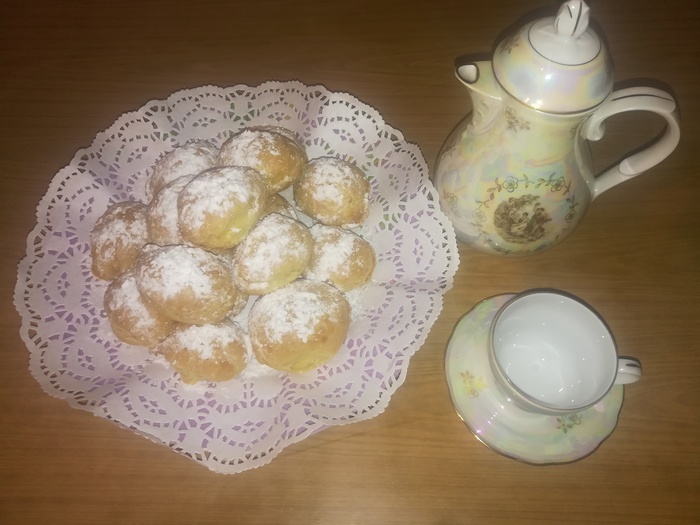 Choux cakes - My, Cake, lemon cakes, For tea, Dessert, Custard dough, Longpost