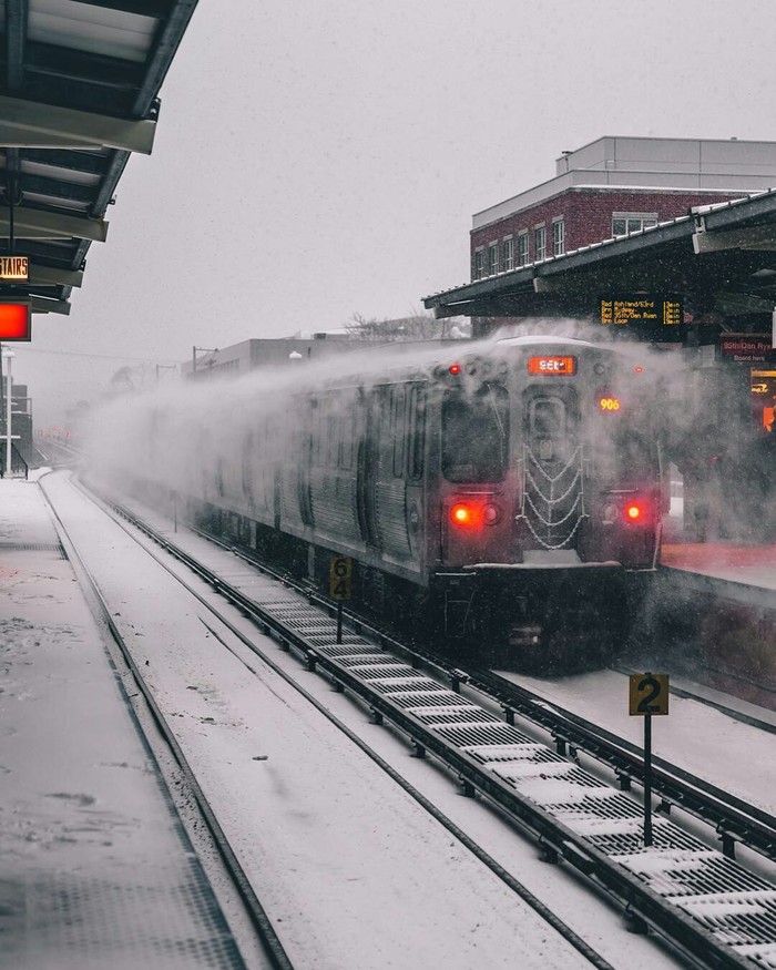 Arctic Express, Chicago - The photo, Chicago, A train, Nature, America, USA, Cold, Winter