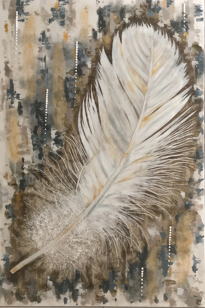 Feather - My, Feather, Painting, Acrylic