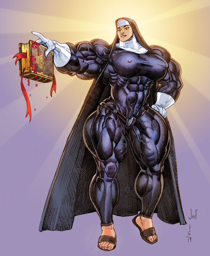 Saint Alexandria - Jebriodo, Art, Strong girl, Sleep-Sleep, Extreme muscles, Nun