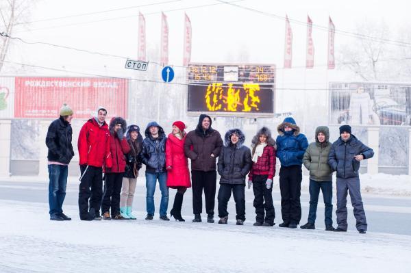 Tomsk citizens have their own atmosphere - Tomsk, Flash mob, Winter, Walruses, Spring is coming, Longpost, Spring