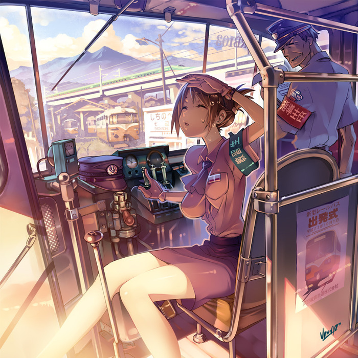     Aoi Sakurai, Anime Art, , , , Vania600, Rail wars!