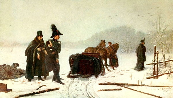 How the poet was killed. Duel of Pushkin and Dantes - My, Duel, Pushkin, D'Anthes, Black River, Duel, Pistols, Death, Murder, Longpost