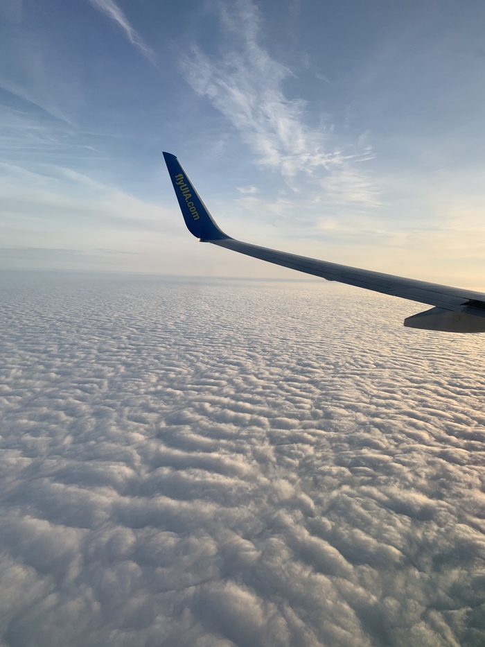 Morning sky - My, Airplane, Sky, The photo