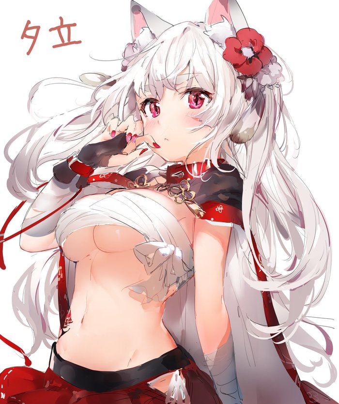 Art Barrette - Anime Art, Аниме, Azur Lane, Yuudachi