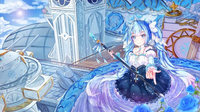 Ледяной дворец Снежной Мику