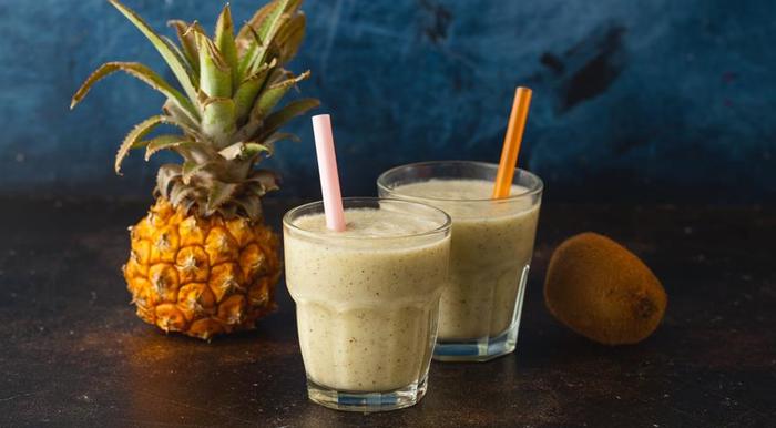 Smoothie with pineapple and kiwi - Beverages, Cooking, Smoothie, Preparation, Recipe, Hot