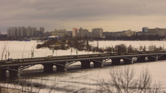 View from the observation deck - My, Voronezh, The photo, Bridge, Embankment