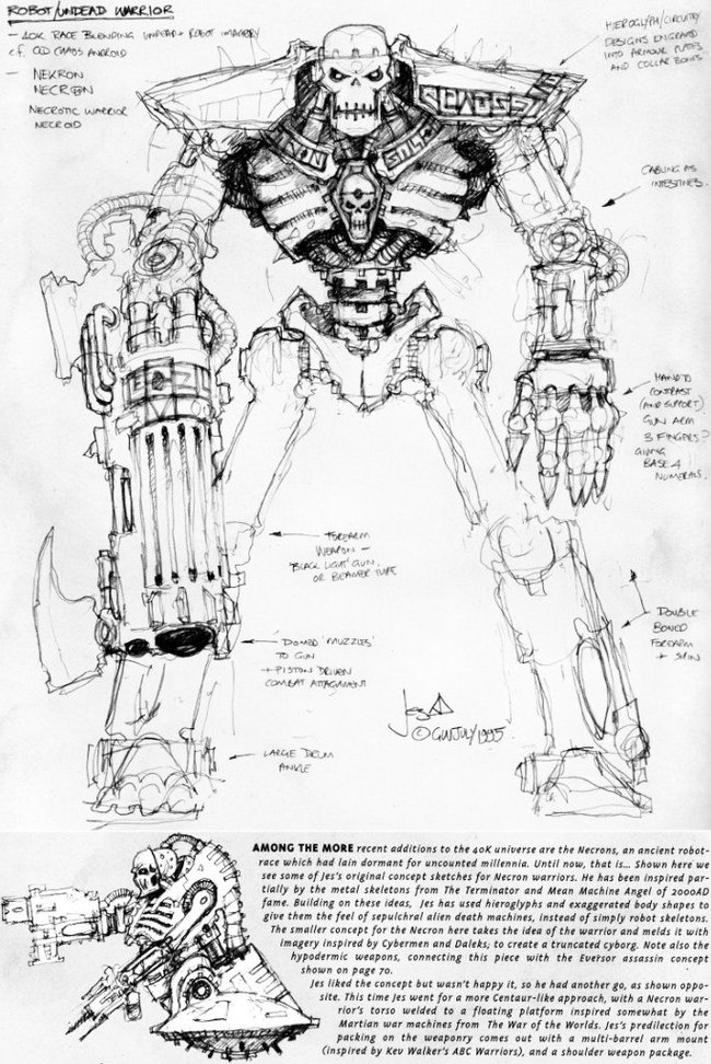 От зловещих налётчиков до галактической угрозы (развитие концепции некронов с 1998 года) - Warhammer 40k, Wh back, Necrons, Длиннопост