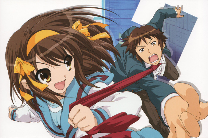 Suzumiya Haruhi no Yuuutsu - Anime Art, Аниме, Suzumiya Haruhi no Yuuutsu, Suzumiya Haruhi, Kyon