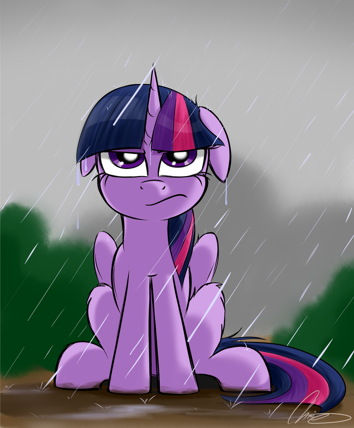 Rainy Days My Little Pony, Ponyart, Twilight Sparkle, Oinktweetstudios