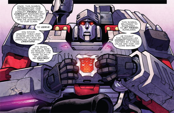 How Megatron became an icon of pacifism - My, Transformers, Megatron, Pacifism, IDW, Comics, , Analytics, Longpost