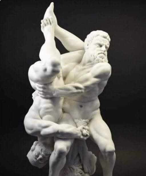 Capture on the choke... - Hercules, Fight, Capture, Sculpture, Art