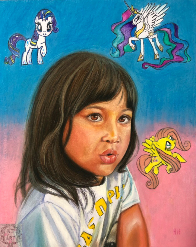 Pastel portrait - My, Portrait, Art, Junior Academy of Artists