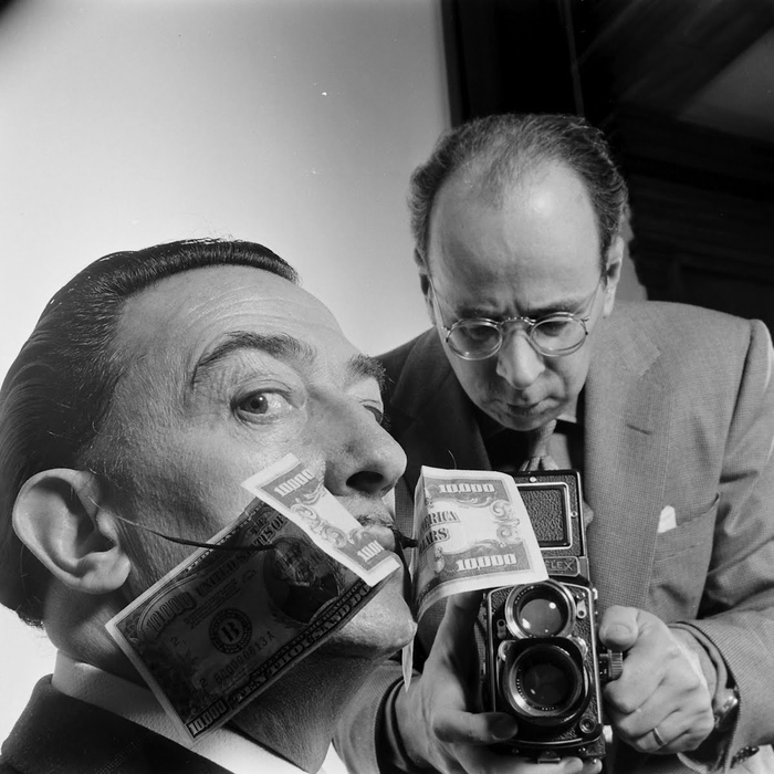 Сальвадор Дали в студии фотографа Филиппа Халсмана, 1954 год. - Сальвадор Дали, Фотография, Длиннопост