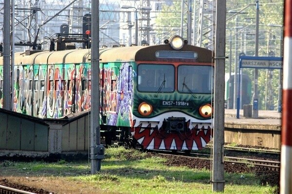 Evil Polish train - Railway, Graffiti, Poland, Train