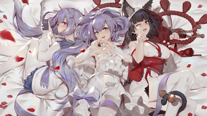 Happy Valentine's Day - Anime art, Anime, Art, Azur lane, Javelin, Yamashiro, , Hms Unicorn