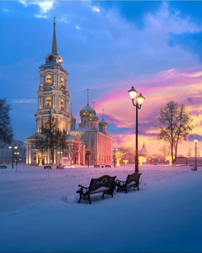 Тула,закат. - Кремль, Тула, Закат, Фотография