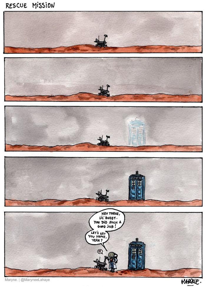 Another touching picture about the Opportunity rover - Rover, Opportunity, , TARDIS, Doctor Who