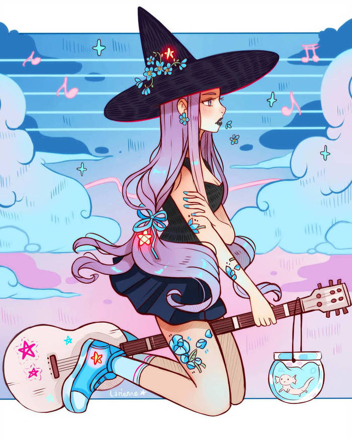 Late for music class - Deviantart, Art, Drawing, Girls, Larienne