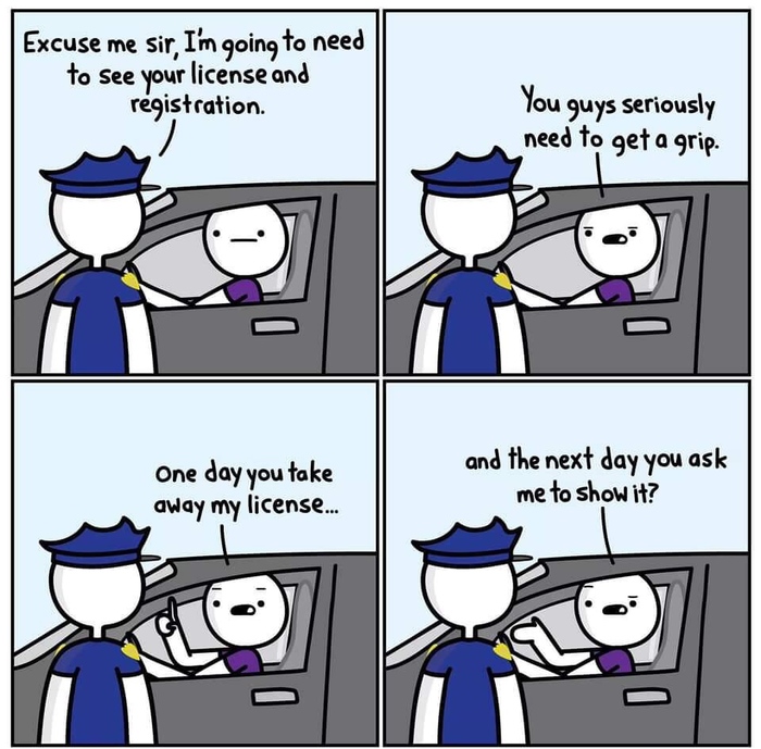 Your rights please - Driver, Police, Comics, Imgur, Humor