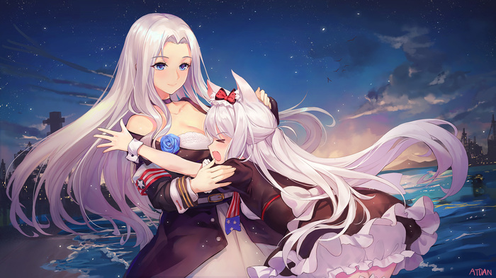 Atdan Art - Anime Art, Azur Lane, Animal Ears, Atdan