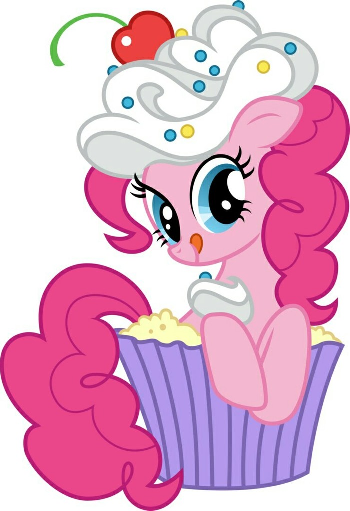 cupcake - Pony, Art, Cloudyglow, Pinkie pie, Cake, My little pony