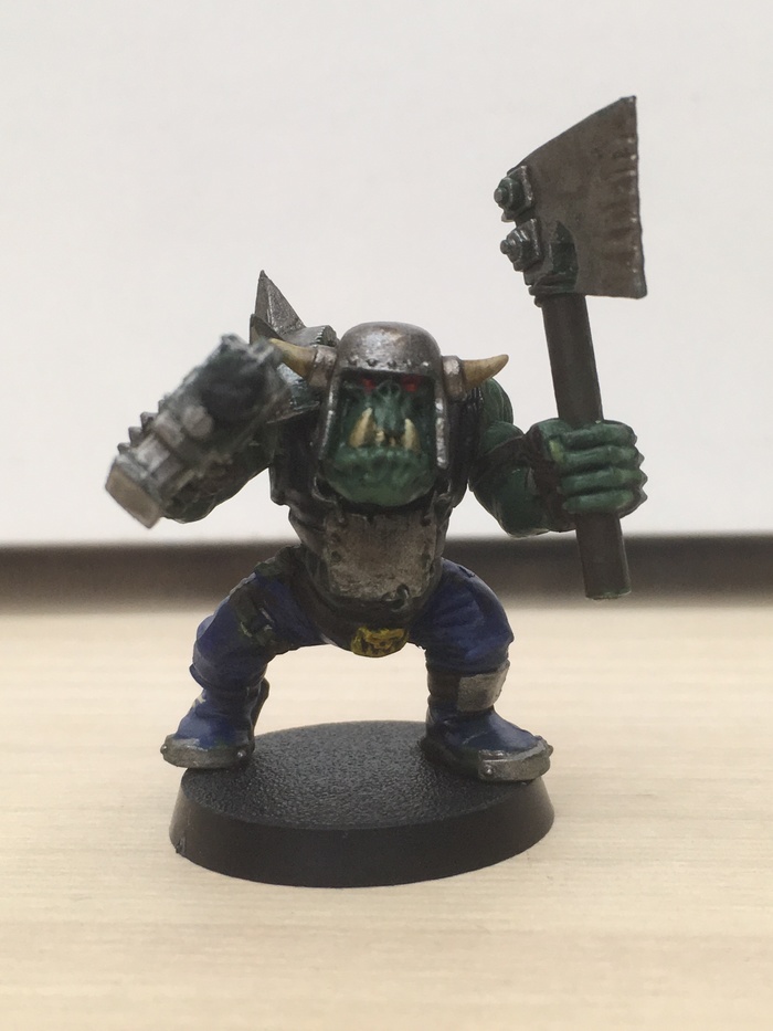 Painted my first boyz - My, Orcs, Warhammer 40k, Boyz, Longpost