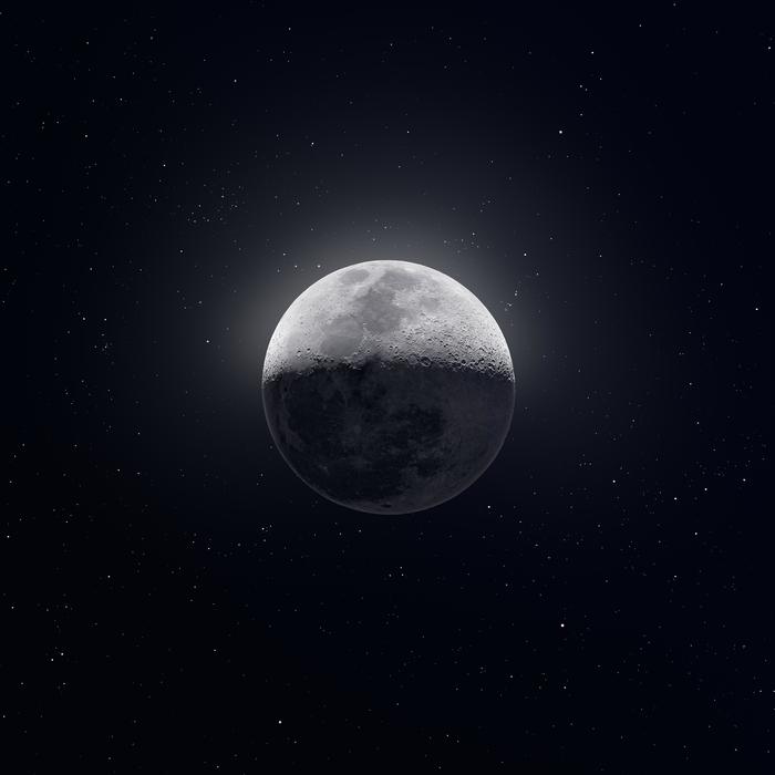 Мега-луна Луна, Фотография, Комбинированные съемки, Астрономия, Космос, Reddit