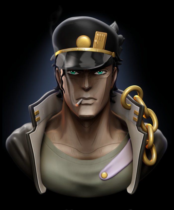 Beautiful 3D model Jotaro Kujo - 3D, Jojos bizarre adventure, JoJo Reference, Jotaro kujo, Kujo Jotaro, 3D modeling, Anime art